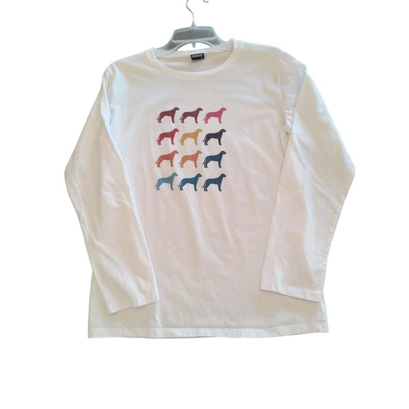 Idakoos  Colorful Labrador Retriever Long Sleeve T-shirt size L - Picture 3 of 13